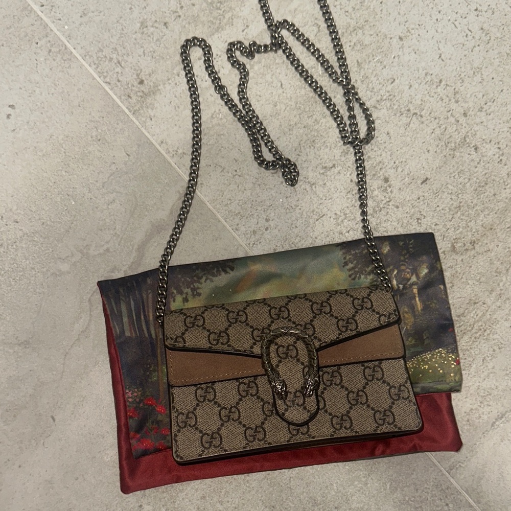 Gucci Brown and Red Crossbody Bag